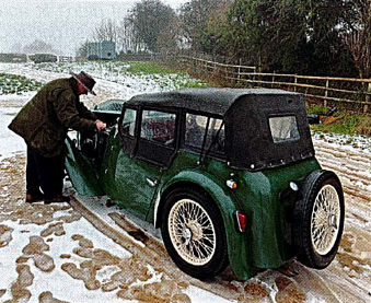That's a Singer Le Mans with its bonnet up, not an Alvis. Tom Dixon sees to it.