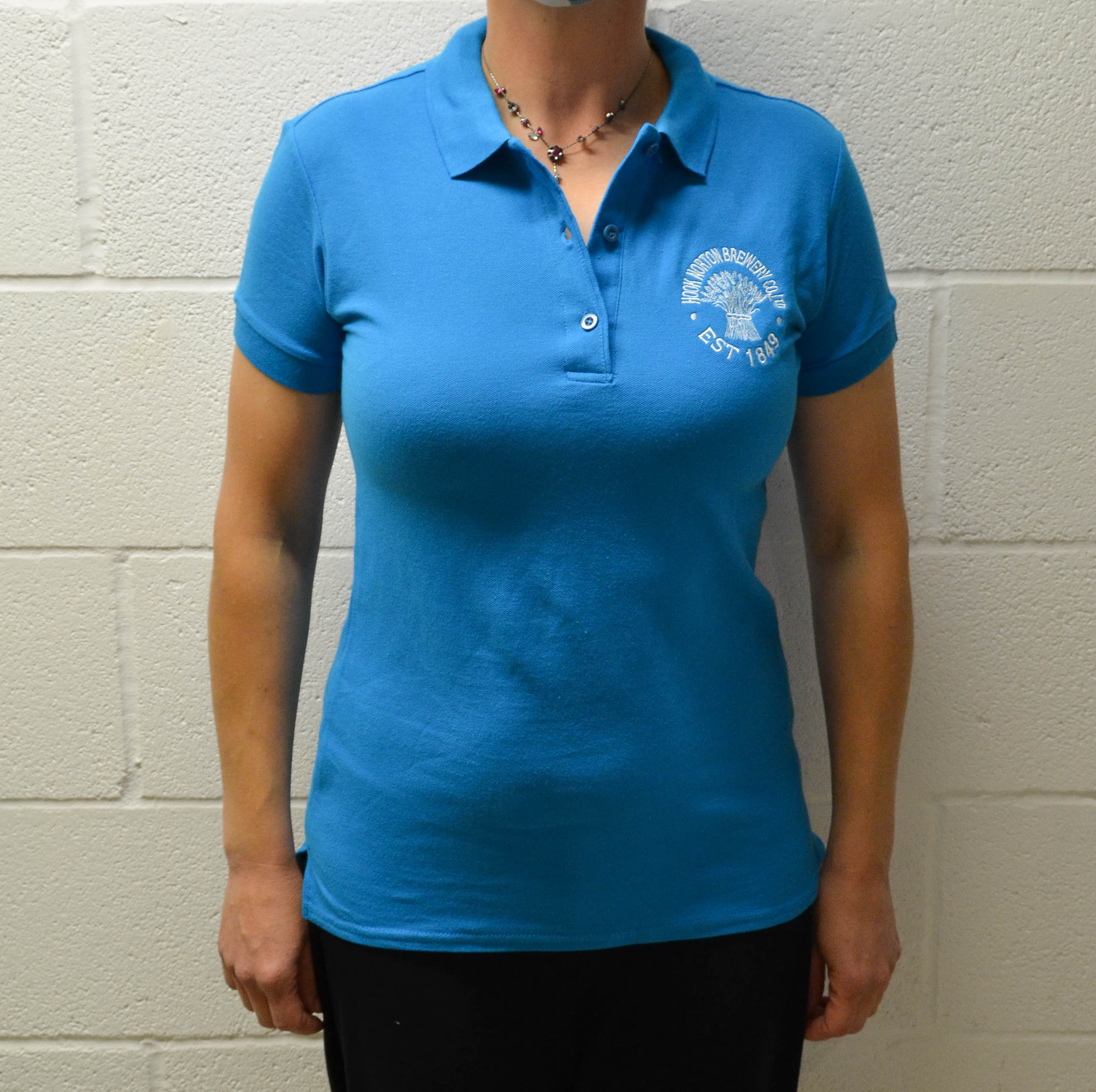 purple and blue polo shirt