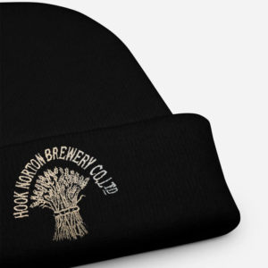 Embroidered Hook Norton Brewery Black Beanie