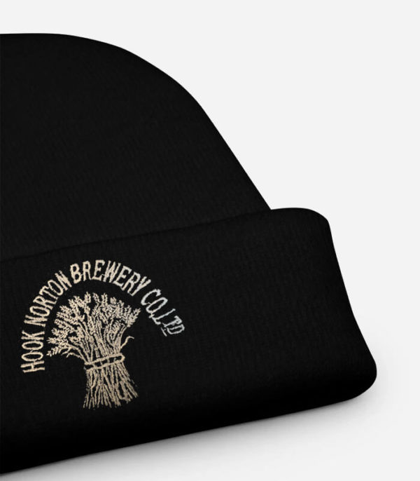 Embroidered Hook Norton Brewery Black Beanie