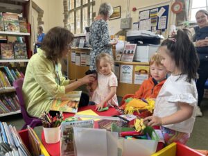Hook Norton Library with some of its younger users