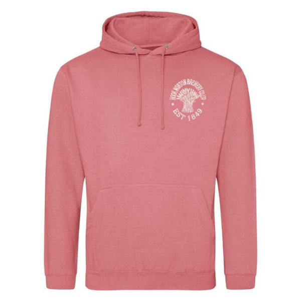 Ladies Dusty Pink Embroidered Hoodie