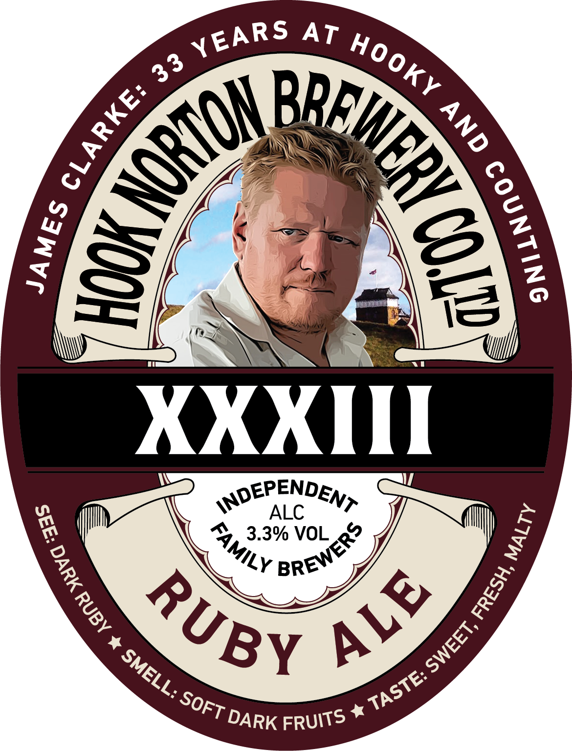 JAMES CLARKE MARKS 33 YEARS AT HOOK NORTON BREWERY WITH UNIQUE BEER