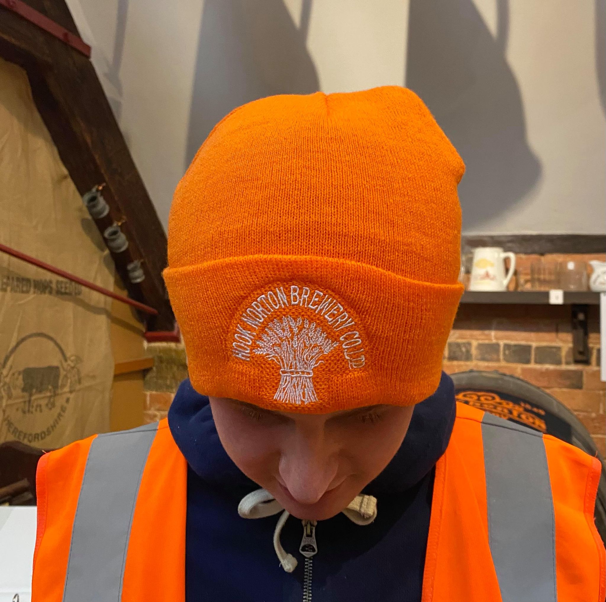 Orange Beanie Hat - Hook Norton Brewery