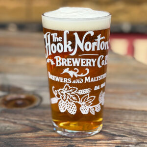 Retro Hook Norton Brewery Pint Glass